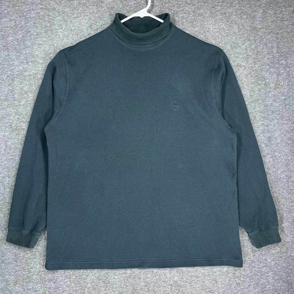 VTG Brooks Brothers Shirt Mens XL Green‎ 90s Turtleneck Long Sleeve Preppy
